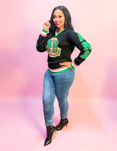 Load image into Gallery viewer, NEW! AKA V-neck Sweater (Black)