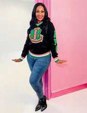 Load image into Gallery viewer, NEW! AKA V-neck Sweater (Black)