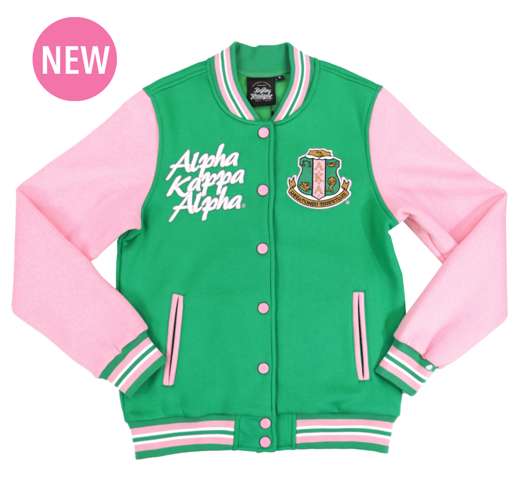 NEW! AKA Green & Pink Fleece Jacket
