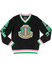 Load image into Gallery viewer, NEW! AKA V-neck Sweater (Black)
