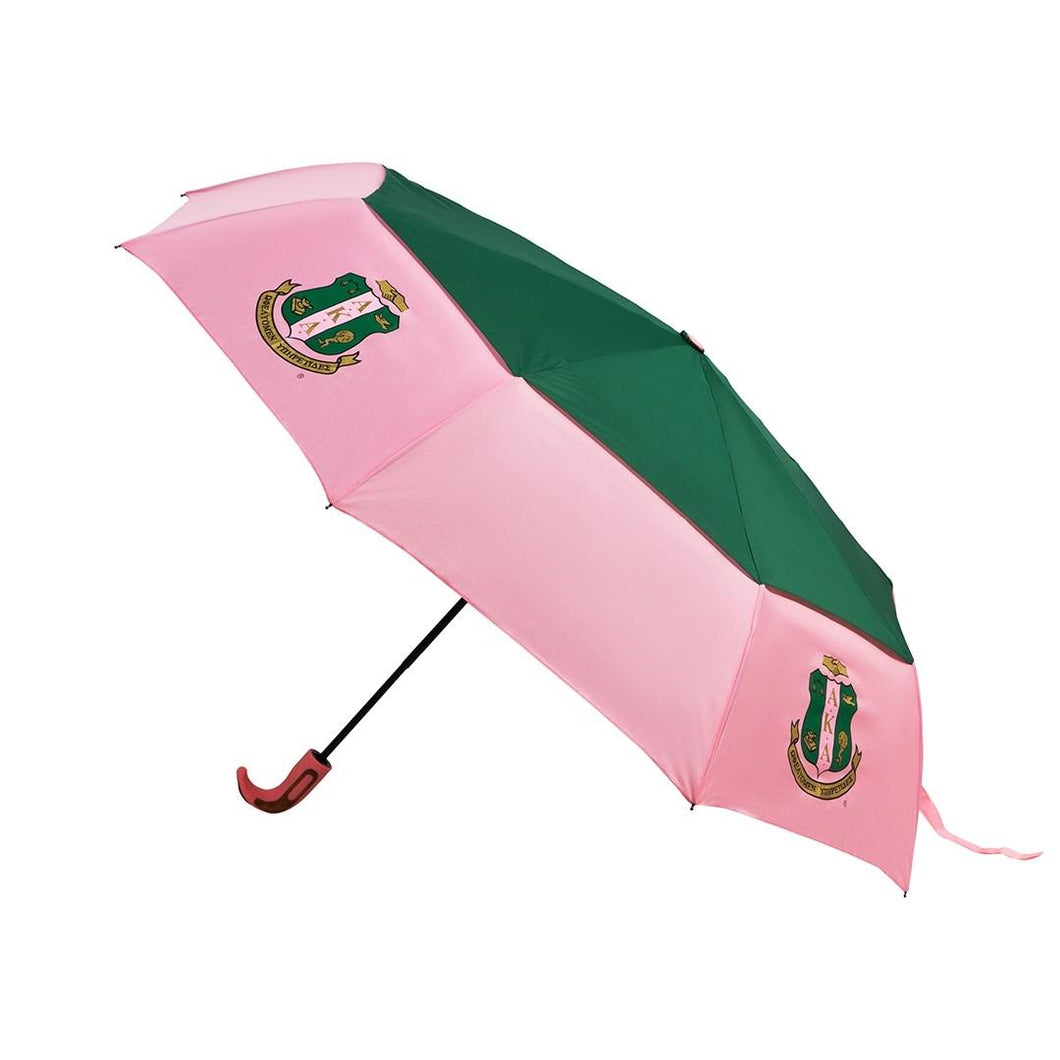 Retractable  Pink and Green Hurricane Umbrella (AKA)