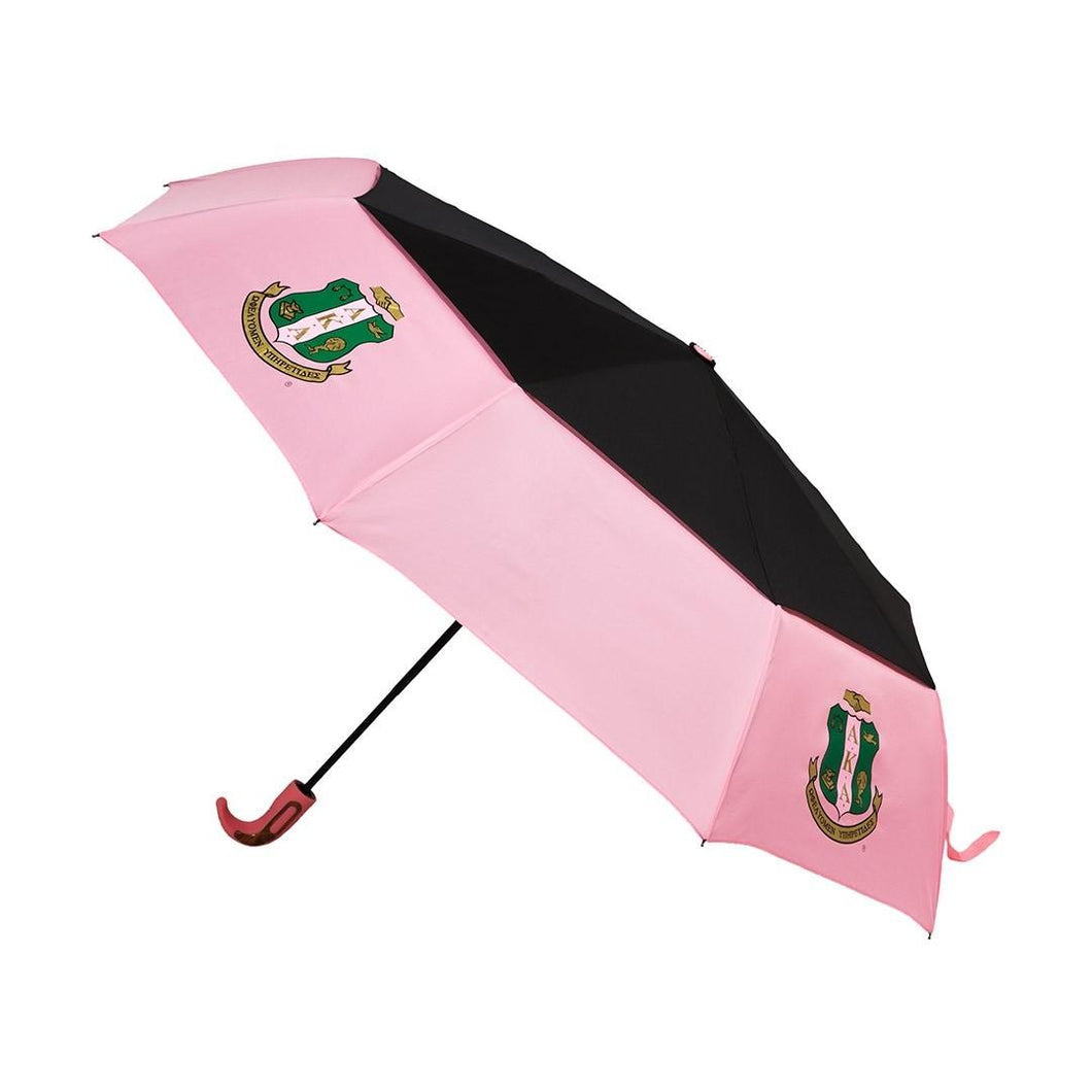 Retractable  Black and Pink Hurricane. Umbrella (AKA)